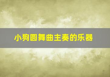 小狗圆舞曲主奏的乐器