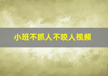 小班不抓人不咬人视频