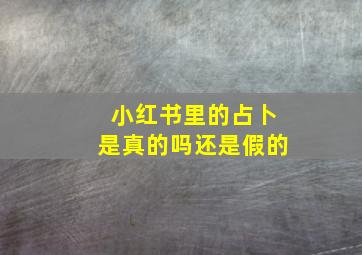 小红书里的占卜是真的吗还是假的