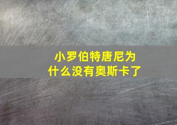 小罗伯特唐尼为什么没有奥斯卡了