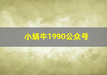 小蜗牛1990公众号