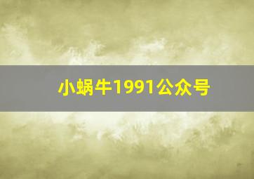 小蜗牛1991公众号