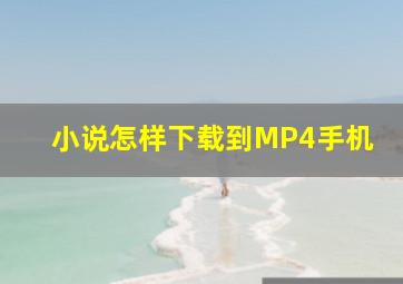 小说怎样下载到MP4手机