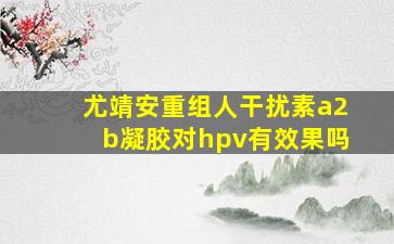 尤靖安重组人干扰素a2b凝胶对hpv有效果吗