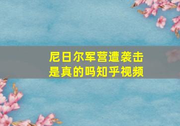 尼日尔军营遭袭击是真的吗知乎视频