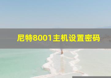 尼特8001主机设置密码