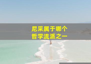 尼采属于哪个哲学流派之一