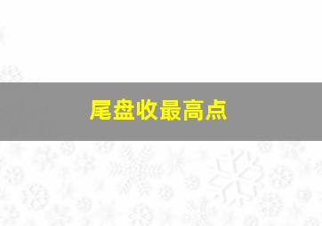 尾盘收最高点