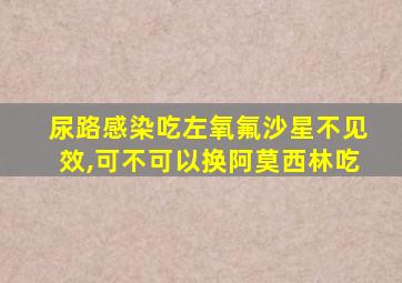 尿路感染吃左氧氟沙星不见效,可不可以换阿莫西林吃