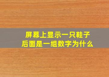 屏幕上显示一只鞋子后面是一组数字为什么