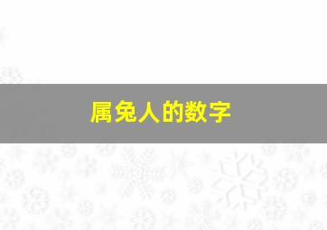 属兔人的数字