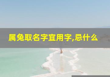 属兔取名字宜用字,忌什么