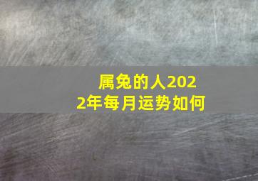 属兔的人2022年每月运势如何