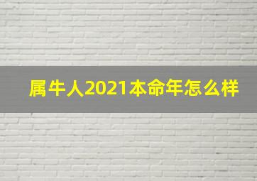 属牛人2021本命年怎么样