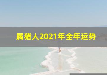 属猪人2021年全年运势