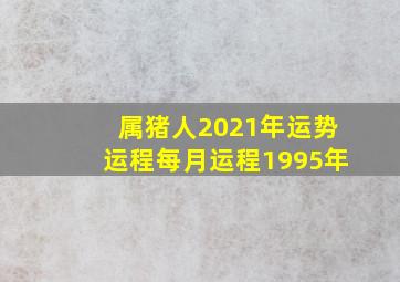 属猪人2021年运势运程每月运程1995年