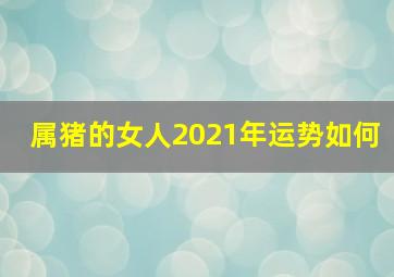 属猪的女人2021年运势如何