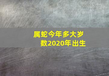 属蛇今年多大岁数2020年出生