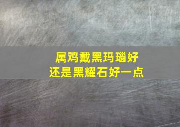 属鸡戴黑玛瑙好还是黑耀石好一点