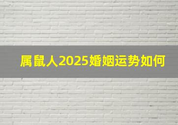 属鼠人2025婚姻运势如何