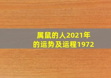 属鼠的人2021年的运势及运程1972