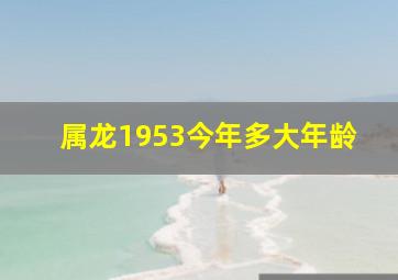 属龙1953今年多大年龄