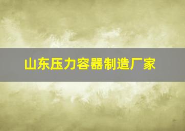 山东压力容器制造厂家