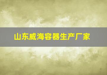 山东威海容器生产厂家