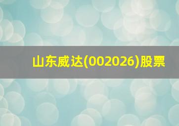 山东威达(002026)股票