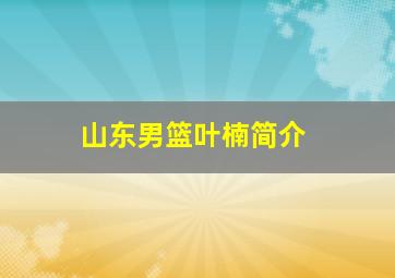 山东男篮叶楠简介