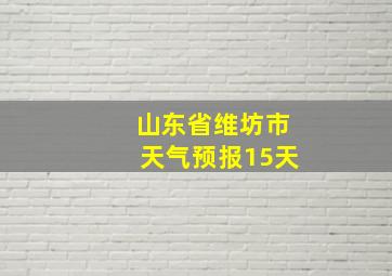 山东省维坊市天气预报15天