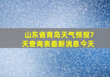 山东省青岛天气预报7天查询表最新消息今天