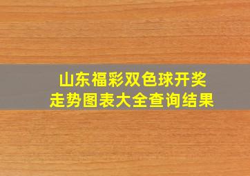 山东福彩双色球开奖走势图表大全查询结果