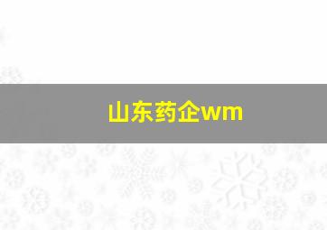 山东药企wm