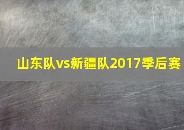 山东队vs新疆队2017季后赛