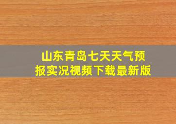 山东青岛七天天气预报实况视频下载最新版