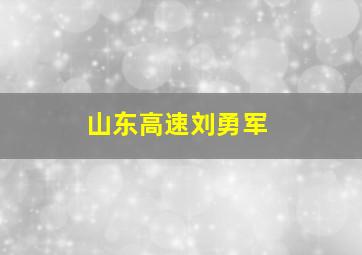 山东高速刘勇军