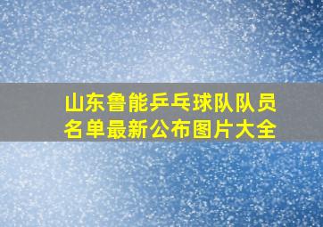 山东鲁能乒乓球队队员名单最新公布图片大全