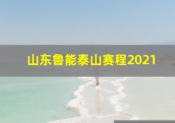 山东鲁能泰山赛程2021