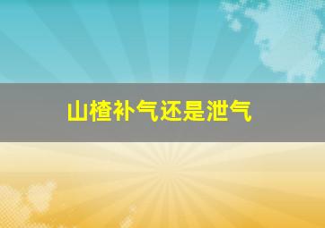 山楂补气还是泄气