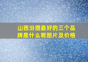 山西汾酒最好的三个品牌是什么呢图片及价格