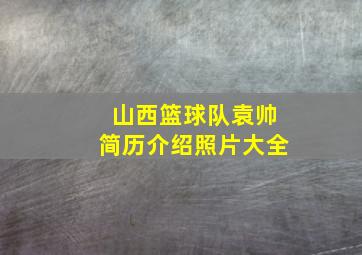 山西篮球队袁帅简历介绍照片大全