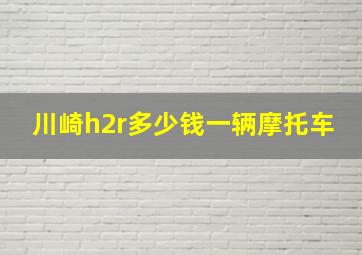 川崎h2r多少钱一辆摩托车