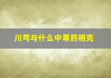 川芎与什么中草药相克