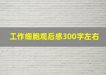 工作细胞观后感300字左右