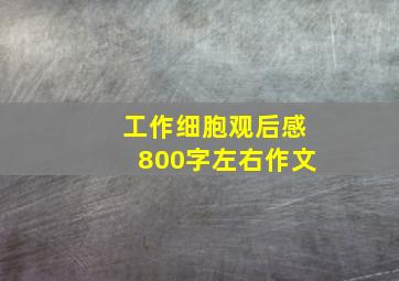 工作细胞观后感800字左右作文