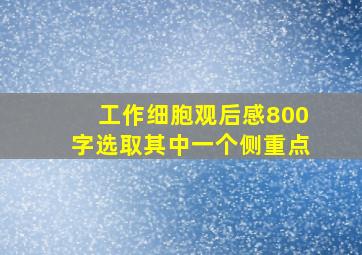 工作细胞观后感800字选取其中一个侧重点