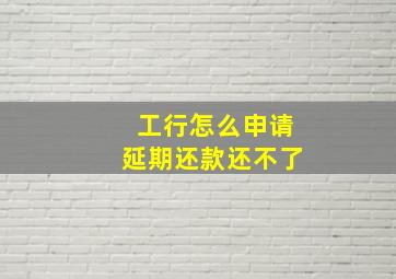 工行怎么申请延期还款还不了