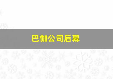 巴伽公司后幕