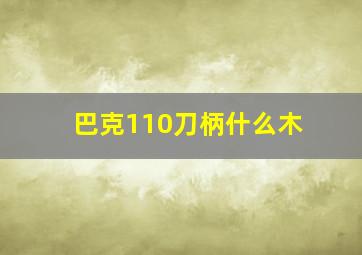 巴克110刀柄什么木